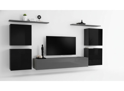 Luxe set planken woonwand houten meubelen compleet 4x wandkast woonkamer nieuw
