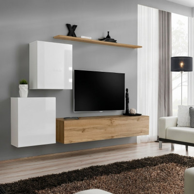 Moderne woonwand woonkamer designer dressoir tv-standaard 4-delig. Nieuw.