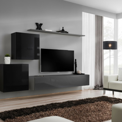 Woonkamerset Designer woonwand dressoir 2x muurkast 4-delig Designer Nieuw  Woonkamerset design woonwand dressoir 2x muurkast 4-delig design Nieuw