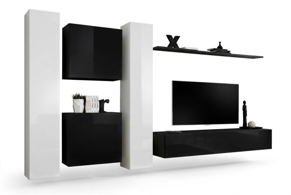 Woonkamer wandmeubel set 4-delige groep meubelkast 4-delige. Houten meubels plank.