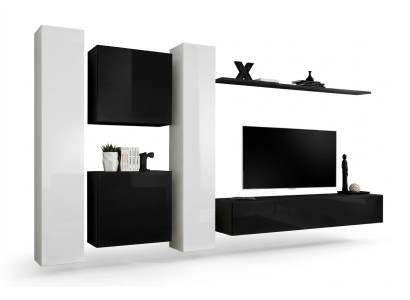 Woonkamer wandmeubel set 4-delige groep meubelkast 4-delige. Houten meubels plank.