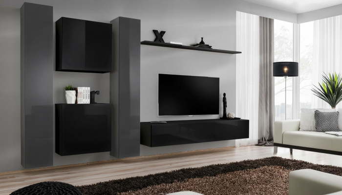 Ontwerper zwarte woonkamer meubels Nieuwe woonwand TV-standaard set meubels sideboard