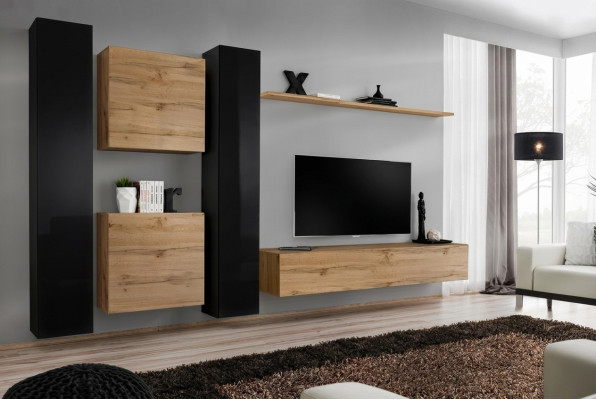 Designer woonkamer meubels 4x wandkast luxe inrichting hangende kast