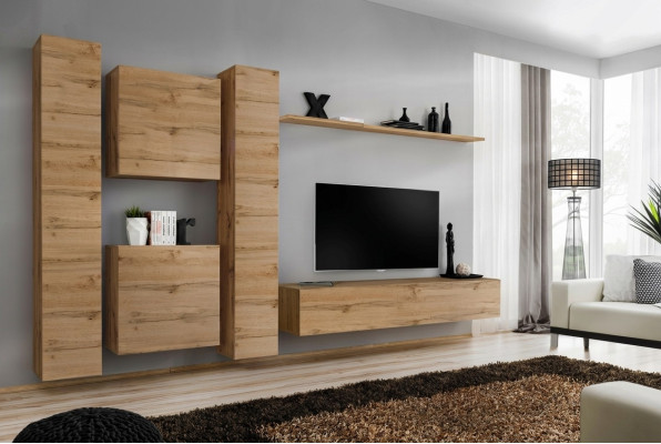 Muurkast Woonkamer Designer wandmeubel Muurrek Houten wandkast
