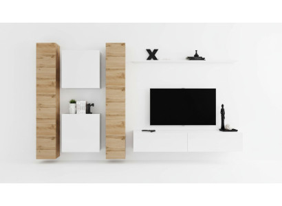 Woonwand Wit Houten Meubels Kast Designer Wandkast Compleet Wandplank