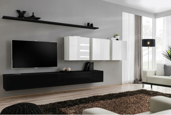 Ontwerper Moderne Woonwand Woonkamermeubels Zwart Houten Meubels Dressoir