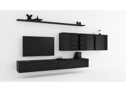 Zwarte woonkamer meubels Moderne designer dressoir wandkast ontwerp.