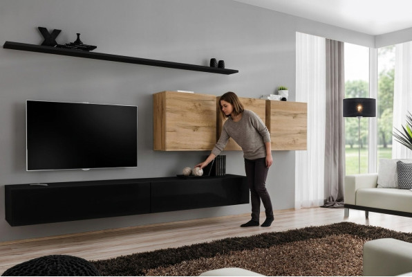 Compleet set 7-delige tv-standaard sideboard woonkamermeubilair Modern inrichting