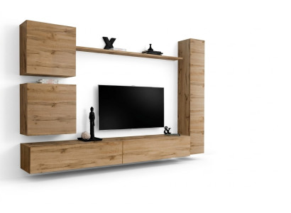 Wandkast Modern Woonwand Bruin Houten meubels Woonkamermeubels Ontwerper