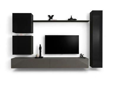 Wandkast Woonkamermeubilair Woonkamerset 6-delig Designer Wandplank Dressoir