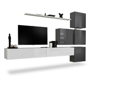 Weiß Tv-standaard houten meubel set compleet woonkamer set modern.