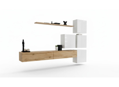 Woonwand Bruin Woonkamer Hout Modern Meubelset Luxe Compleet Wandkast