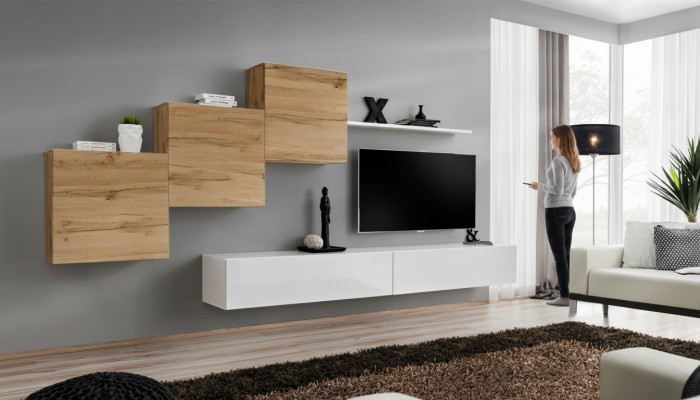 Luxe set 6-delig wandmeubel inrichting set wandplank designer woonkamermeubels