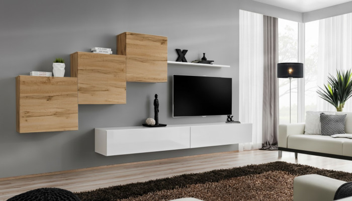 Luxe set 6-delig wandmeubel inrichting set wandplank designer woonkamermeubels