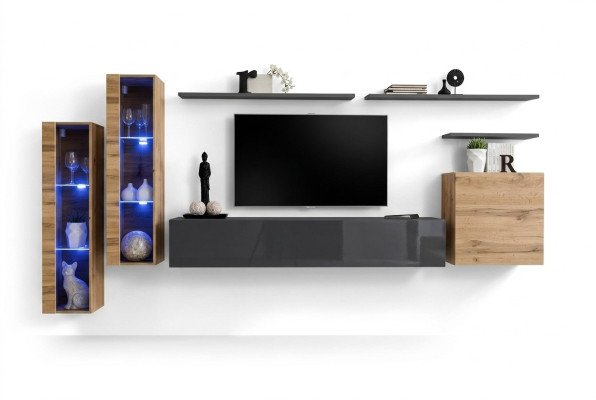 Luxe design meubelset woonkamer dressoir tv-standaard inrichting wandplank