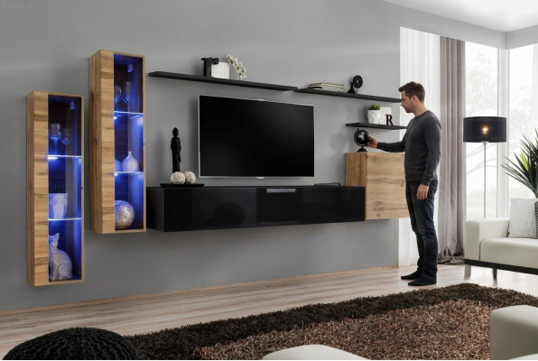 Luxe meubel woonwand dressoir ontwerper wandkast inrichting tv-standaard