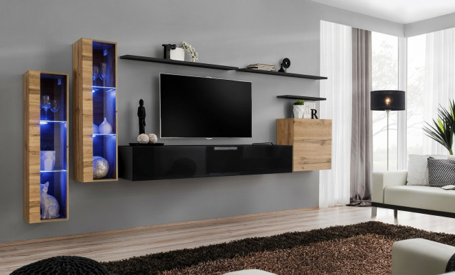 Luxe meubel woonwand dressoir ontwerper wandkast inrichting tv-standaard