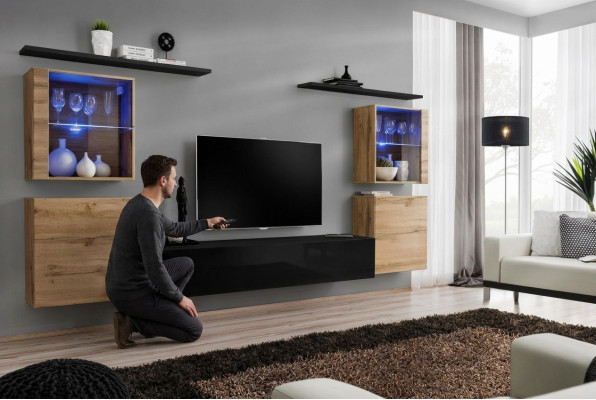 Ontwerper Compleet Woonkamer Luxe Woonwand Groep Modern Sideboard Inrichting