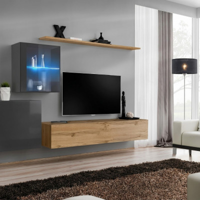 TV-standaard Luxe Designer Woonkamer Wandplank Hout Modern Interieur