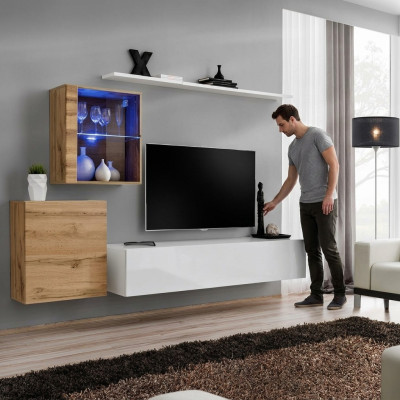 Ontwerp luxe woonkamer wandkast plank kast vitrinekast planken woonkamer inrichting