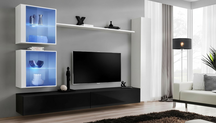 Woonkamer set Wit wandkast Compleet tv-meubel wandrek Woonkamer meubels