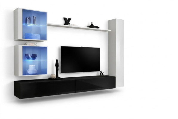 Woonkamer set Wit wandkast Compleet tv-meubel wandrek Woonkamer meubels