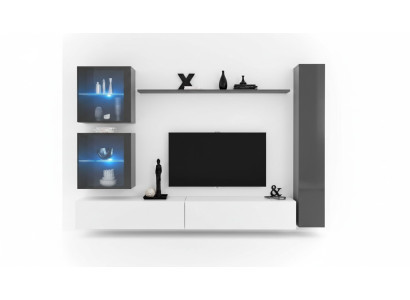Ontwerper wandmeubel moderne tv-standaard woonmeubels grijs inrichting dressoir
