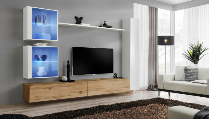 Woonkamer Compleet Woonwand Set 6-delig. Designer Luxe Inrichting Wandkast