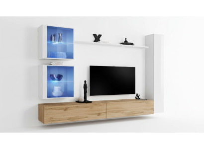 Woonkamer Compleet Woonwand Set 6-delig. Designer Luxe Inrichting Wandkast