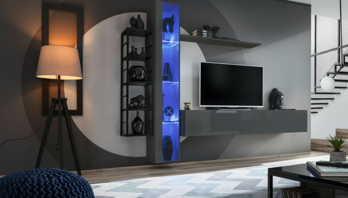Moderne woonkamer meubel ontwerp stijl tv-standaard muur vitrine