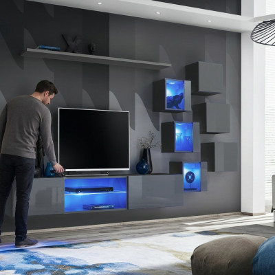 Luxe meubelset 8-delig woonkamer wandrek 6x wandkast nieuw inrichting