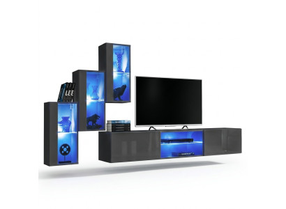 Garnituur set 4-delig woonwand Luxe designer dressoir tv-standaard houten meubels