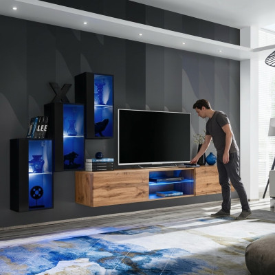 Woonkamermeubels Luxe woonwand Compleet designinterieur Houten meubels
