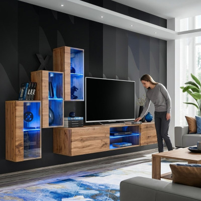 Modern meubel wandmeubel ontwerpers set 4-delig wandplanken inrichting Nieuw