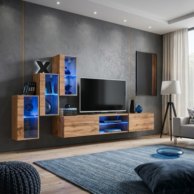 Modern meubel wandmeubel ontwerpers set 4-delig wandplanken inrichting Nieuw