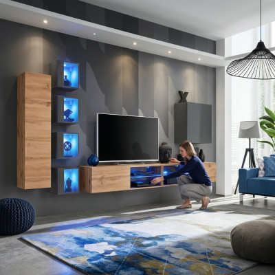 Stel woonwand 320 cm wandkast TV-standaard modern dressoir woonkamermeubels