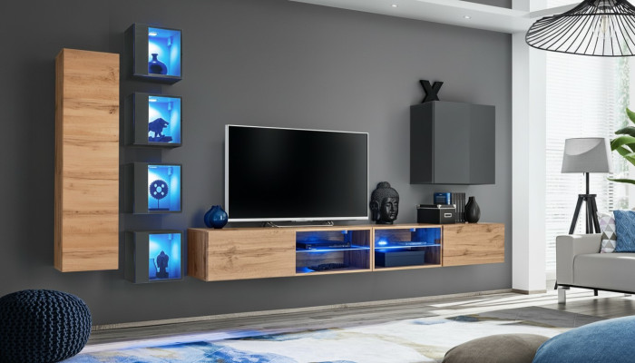 Stel woonwand 320 cm wandkast TV-standaard modern dressoir woonkamermeubels