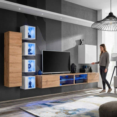 Ontwerper moderne meubels wandplanken tv-standaard wandkast hangkast houten meubels
