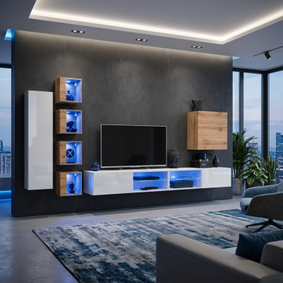 Woonwand ontwerper kast wandplanken dressoir wandkast woonkamer meubels