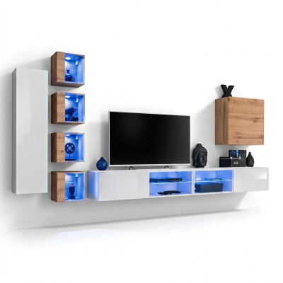 Woonwand ontwerper kast wandplanken dressoir wandkast woonkamer meubels