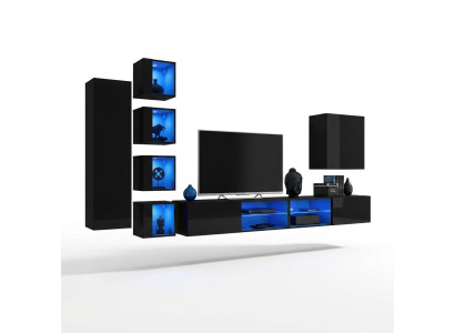 Set woonwand compleet houten meubels modern designer set wandkast inrichting