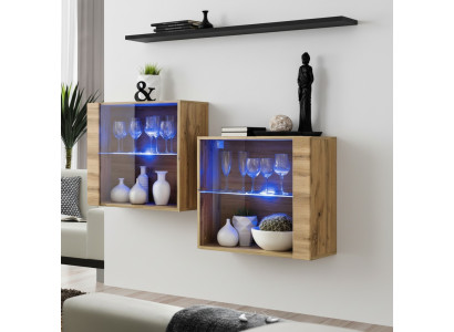 Moderne meubels Luxe wandmeubel 130 cm woonkamer inrichting Compleet set van 3 stuks.