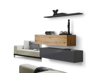 Woonkamer Wandmeubel Set 3-delig Groep Garnituur Kast Hout Meubels Wandplank --> Woonkamer Wandmeubel Set 3-delig Groep Garnituur Kast Hout Meubels Wandplank