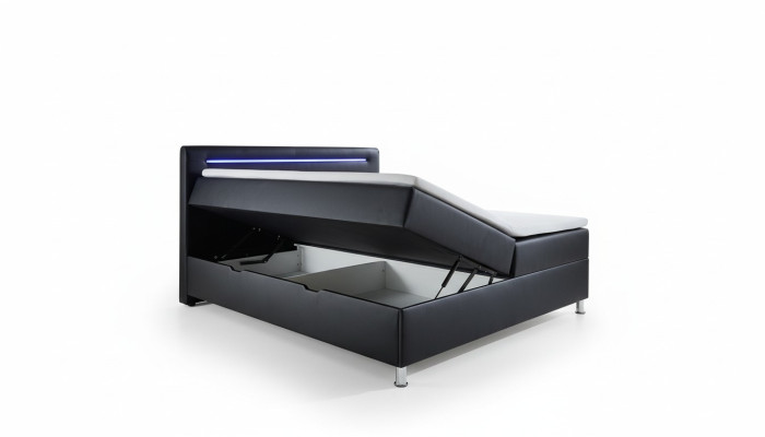 Boxspringbed Tweepersoonsbed Gestoffeerd meubilair Kunstleer Design Dubbel Luxe Ontwerp