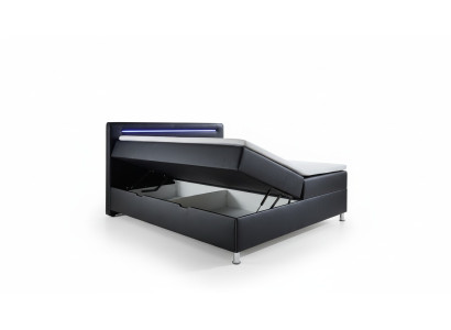 Boxspringbed Tweepersoonsbed Gestoffeerd meubilair Kunstleer Design Dubbel Luxe Ontwerp