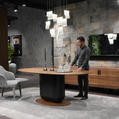 Eettafel Ontwerp Tafel Moderne Meubels Eetkamer Hout Ontwerp Luxe Inrichting Nieuw