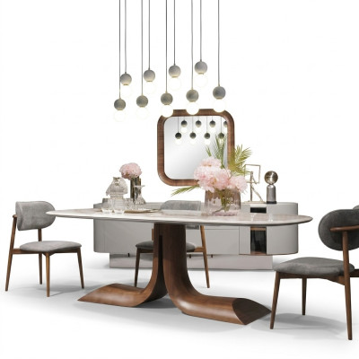 Eetkamer eettafel 4x stoelen luxe compleet set 4-delig eetgroep houten tafel