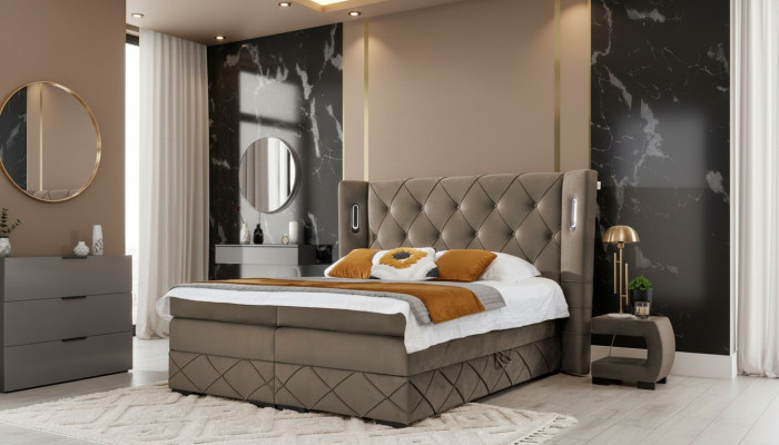 2x Nachtkastjes Slaapkamer Compleet 3-delig Luxe Bed Modern Inrichting Hout