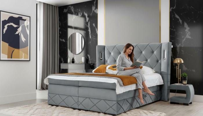 Slaapkamer set Bed 2x Nachtkastje Modern Compleet Luxe Meubels Hout Inrichting