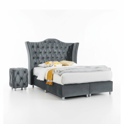 Ontwerpset slaapkamer Luxe bed 2x nachtkastje Hout Volledig nieuw